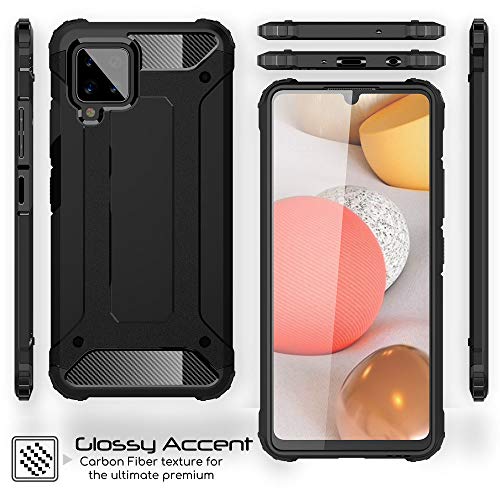 [Tough Armoured Case] ShockProof Dual-Layer Protective Heavy Duty Cover for Samsung Galaxy A42 5G