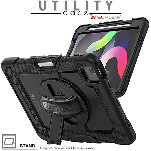 [UTILITY Case] Full Body Shockproof Case with Stand, Hand & Shoulder Strap for Apple iPad Air 5 / Air 4 10.9"