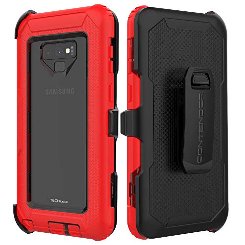 [Contender Case] Samsung Galaxy Note 9 Heavy Duty Case with Built-in Screen Protector, 360 [Full Body] Protective Cover with Kick Stand