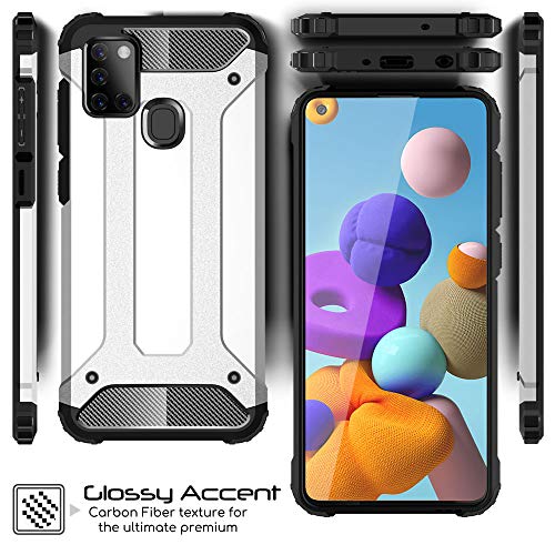 [Tough Armoured Case] ShockProof Dual-Layer Protective Heavy Duty Cover for Samsung Galaxy A21s