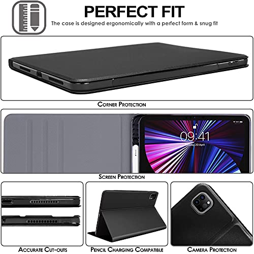 [Smart Case] Slim Stand Cover with Auto Sleep/Wake for Apple iPad Pro 12.9" (6th / 5th / 3rd / 2nd Generation)