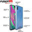 [Fusion HD Case] Shockproof Fused Gel Bumper & Hard Back Slim Clear Cover for Samsung Galaxy A40
