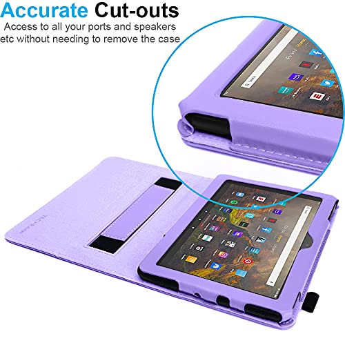 [Folio Case] Smart Cover Stand with Auto Sleep/Wake & Hand Strap For Amazon Fire HD 10" / HD 10" Plus (2021/11th Generation)