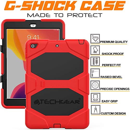 [G-SHOCK Case] Heavy Duty Long Survival Screen Protector Case for iPad 10.2" 2021, 2020, 2019 [9th/8th/7th Generation]