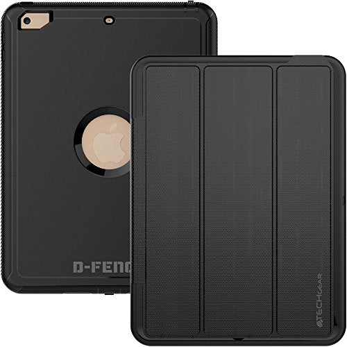 [D-FENCE Case] Tough & Rugged Smart Case For Apple iPad 9.7" (2018 / 2017)