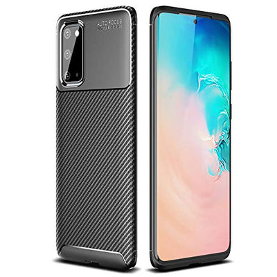 [CarbonFlex Case] Premium Shockproof Soft Slim Cover with Carbon Fibre Effect For Samsung  Galaxy S20