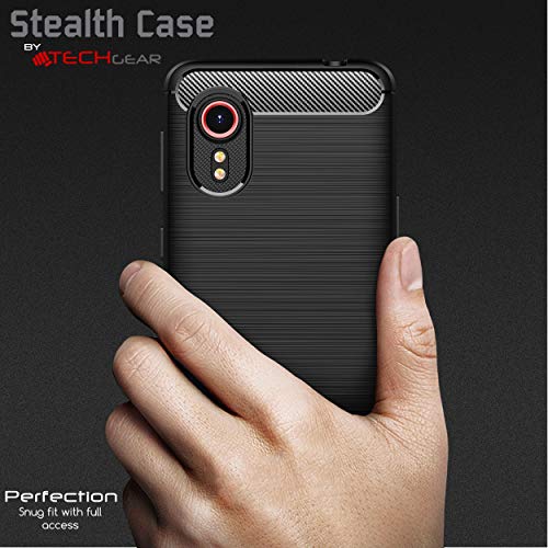 [Stealth Case] Samsung Galaxy XCover 5 Soft Protective Slim Cover with Carbon Fibre Detailing