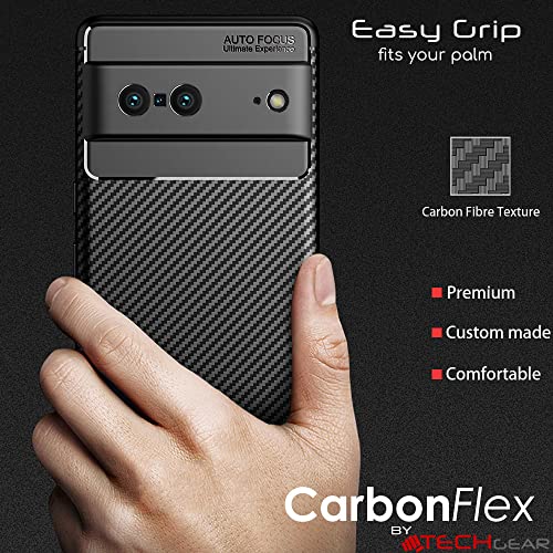[CarbonFlex Case] Premium Shockproof Soft Slim Cover with Carbon Fibre Effect For Google Pixel 7