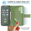 [Leather Wallet Case] Genuine Leather [RFID Blocking] Magnetic Flip Case with Card & Slots and Stand For Samsung Galaxy S23 Ultra
