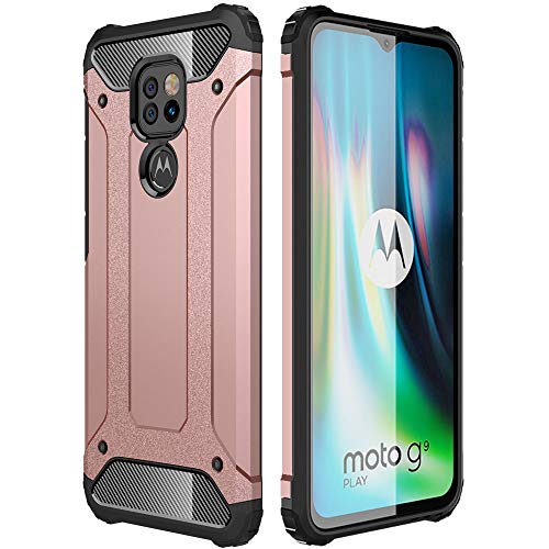 [Tough Armoured Case] ShockProof Dual-Layer Protective Heavy Duty Cover for Motorola Moto G9 Play