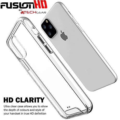 [Fusion HD Case] Shockproof Fused Gel Bumper & Hard Back Slim Clear Cover for iPhone 11 Pro Max