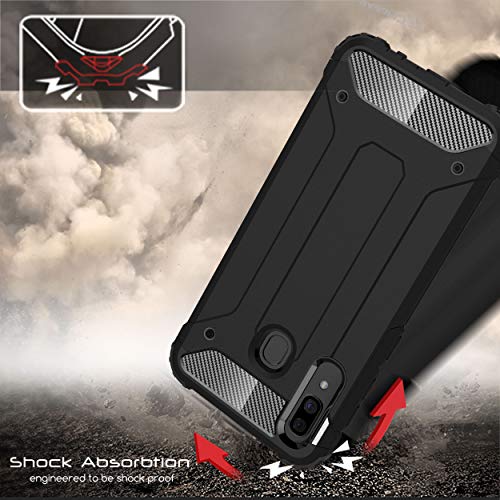 [Tough Armoured Case] ShockProof Dual-Layer Protective Heavy Duty Cover for Samsung Galaxy A20e