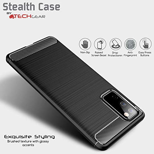 [Stealth Case] Samsung Galaxy S20 FE Soft Protective Slim Cover with Carbon Fibre Detailing
