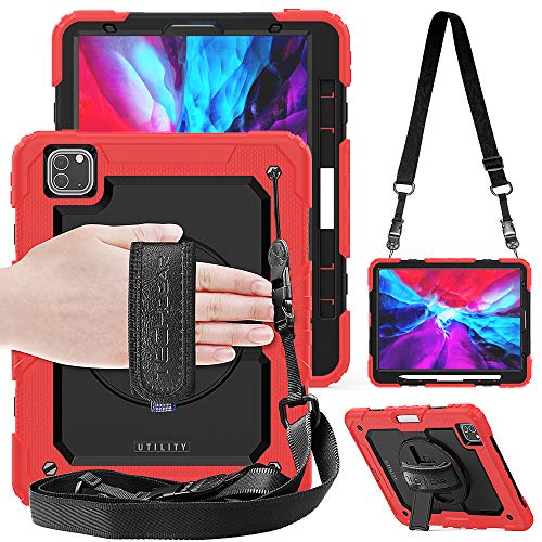 [UTILITY Case] Full Body Shockproof Case with Stand, Hand & Shoulder Strap for Apple iPad Pro 11" 2022 & 2021 [4th & 3rd Generations]