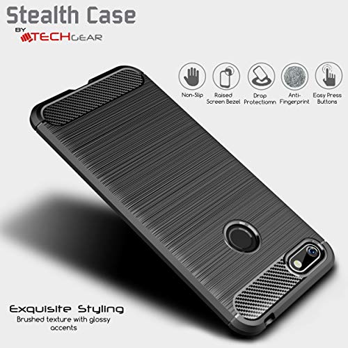 [Stealth Case] Motorola Moto E6 Play Soft Protective Slim Cover with Carbon Fibre Detailing