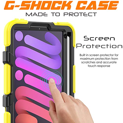 [G-SHOCK Case] Heavy Duty Long Survival Screen Protector Case for Apple iPad Mini 7 / Mini 6 8.3" [7th / 6th Generation]