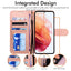[Wallet Case] Protective Cover with Cash & Card Holder, Stand and Wrist Strap For Samsung Galaxy S22