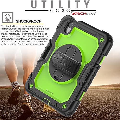 [UTILITY Case] Full Body Shockproof Case with Stand, Hand & Shoulder Strap for Apple iPad Mini 7 / Mini 6 8.3" [7th / 6th Generation]