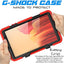 [G-SHOCK Case] Heavy Duty Long Survival Screen Protector Case for Samsung Galaxy Tab A7 Lite 8.7" 2021 (SM-T220 / T225)