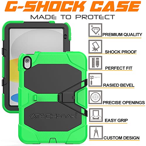 [G-SHOCK Case] Heavy Duty Long Survival Screen Protector Case for Apple iPad 11th & 10th Generation, iPad 2025 / 2022
