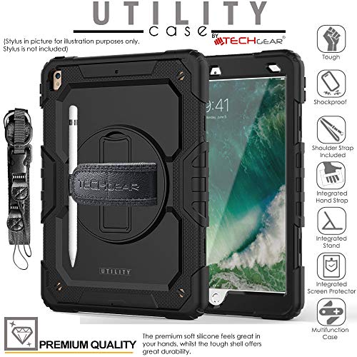 [UTILITY Case] Full Body Shockproof Case with Stand, Hand & Shoulder Strap for Apple iPad Air 3rd Gen 2019 / iPad Pro 10.5"
