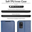 [Wallet Case] Protective Cover with Cash & Card Holder, Stand and Wrist Strap For Samsung Note 20