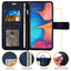 [Wallet Case] Protective Cover with Cash & Card Holder, Stand and Wrist Strap For Samsung Galaxy A20e