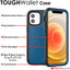 Tough Armoured Wallet 360 ShockProof Case with Card Slots & Stand for Apple iPhone 12 Mini