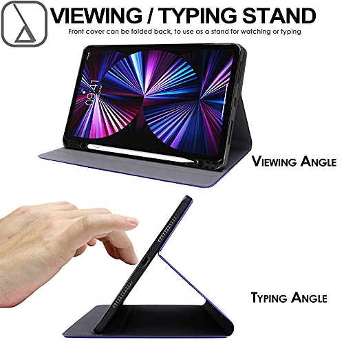 [Smart Case] Slim Stand Cover with Auto Sleep/Wake for Apple iPad Pro 12.9" (6th / 5th / 3rd / 2nd Generation)