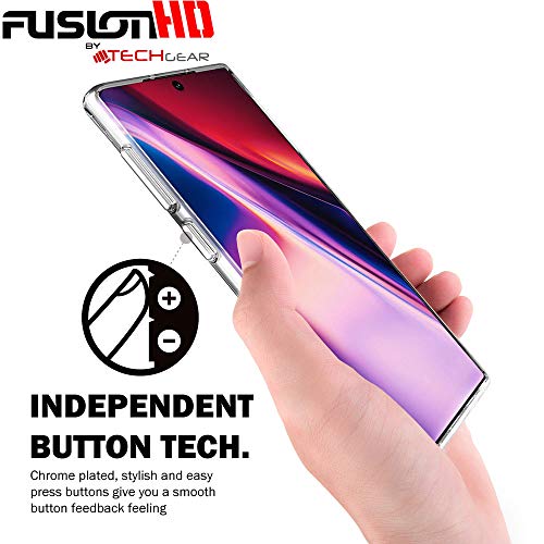[Fusion HD Case] Shockproof Fused Gel Bumper & Hard Back Slim Clear Cover for Samsung Galaxy Note 10