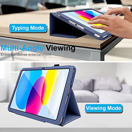 [Folio Case] Smart Cover Stand with Auto Sleep/Wake & Hand Strap For Apple iPad 11th & 10th Generation, iPad 2025 / 2022