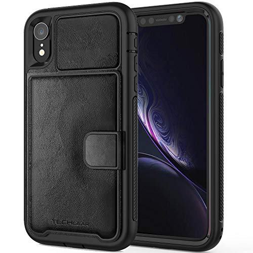 Tough Armoured Wallet 360 ShockProof Case with Card Slots & Stand for Apple iPhone XR