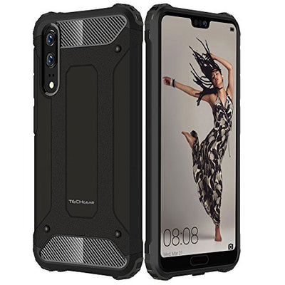 [Tough Armoured Case] ShockProof Dual-Layer Protective Heavy Duty Cover for Huawei P20