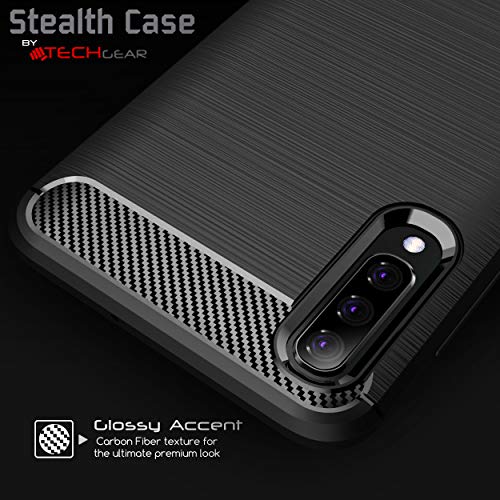 [Stealth Case] Samsung Galaxy A70 Soft Protective Slim Cover with Carbon Fibre Detailing