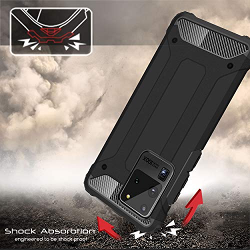 [Tough Armoured Case] ShockProof Dual-Layer Protective Heavy Duty Cover for Samsung Galaxy S20 Ultra