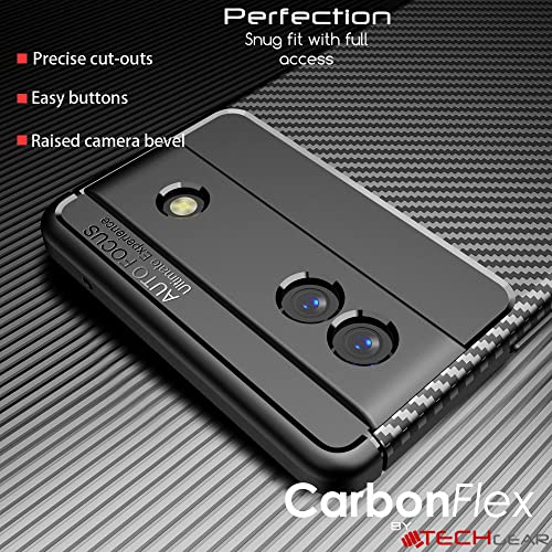 [CarbonFlex Case] Premium Shockproof Soft Slim Cover with Carbon Fibre Effect For Google Pixel 6a