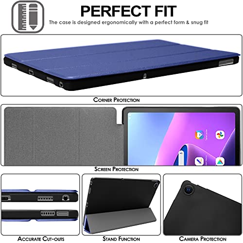 [Smart Case] Slim Stand Cover with Auto Sleep/Wake for Lenovo Tab M10 Plus 3rd Gen 2022 (10.6") TB125 / TB128