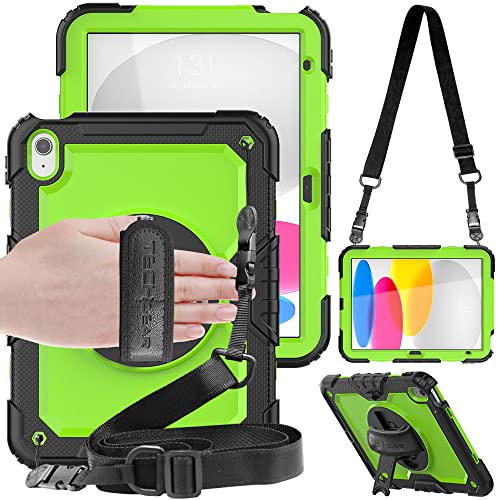 [UTILITY Case] Full Body Shockproof Case with Stand, Hand & Shoulder Strap for Apple iPad 11th & 10th Generation, iPad 2025 / 2022