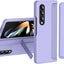 Samsung Galaxy Z Fold 4 Phone Case, [Interchangeable S-Pen Holder / Kickstand] [Front Screen Frame] Ultra-thin Hard PC Bumper Full Protective Cover