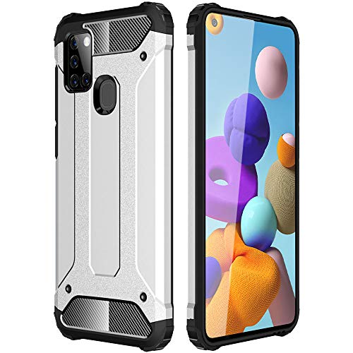 [Tough Armoured Case] ShockProof Dual-Layer Protective Heavy Duty Cover for Samsung Galaxy A21s