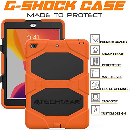 [G-SHOCK Case] Heavy Duty Long Survival Screen Protector Case for iPad 10.2" 2021, 2020, 2019 [9th/8th/7th Generation]