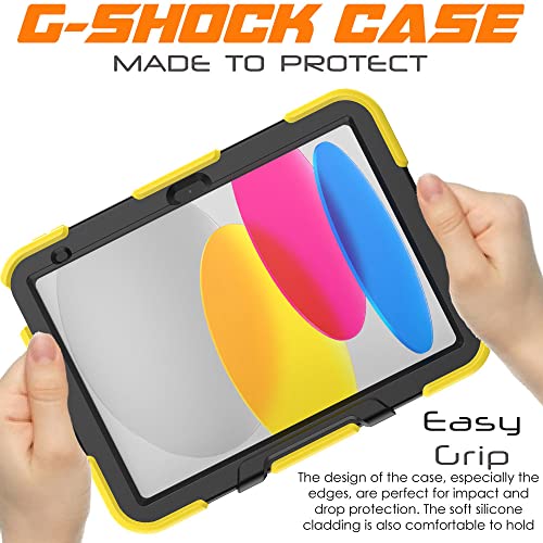 [G-SHOCK Case] Heavy Duty Long Survival Screen Protector Case for Apple iPad 11th & 10th Generation, iPad 2025 / 2022