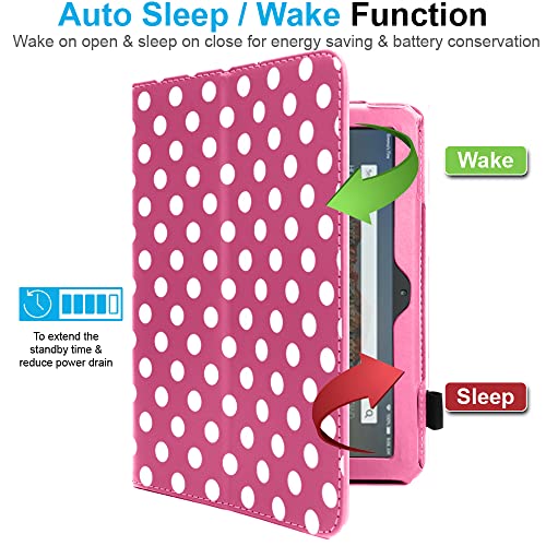 [Folio Case] Smart Cover Stand with Auto Sleep/Wake & Hand Strap For New Amazon Fire 7" (12th Generation / 2022)