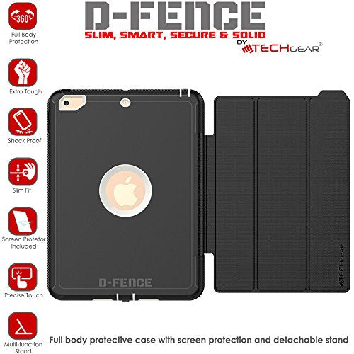 [D-FENCE Case] Tough & Rugged Smart Case For Apple iPad 9.7" (2018 / 2017)