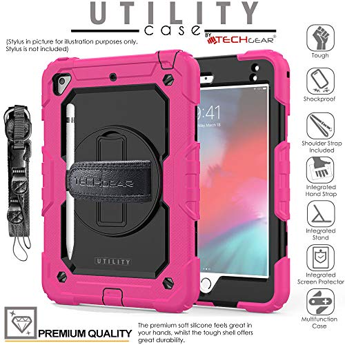 [UTILITY Case] Full Body Shockproof Case with Stand, Hand & Shoulder Strap for Apple iPad Mini 5 / iPad Mini 4