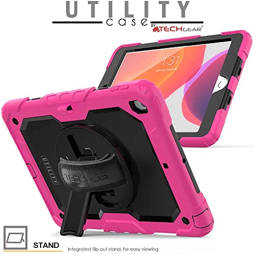 [UTILITY Case] Full Body Shockproof Case with Stand, Hand & Shoulder Strap for Apple iPad 10.2" 2021 - 2019 [9th/8th/7th Generation]