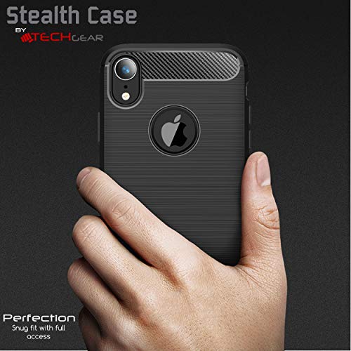 [Stealth Case] iPhone XR Soft Protective Slim Cover with Carbon Fibre Detailing