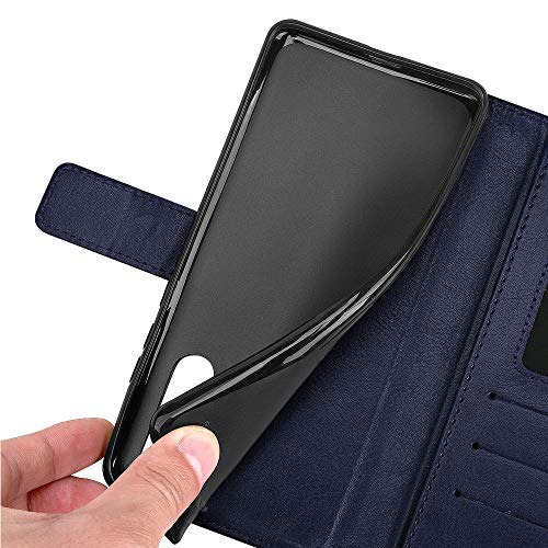 [Wallet Case] Protective Cover with Cash & Card Holder, Stand and Wrist Strap For Huawei P30 Pro