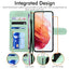 [Wallet Case] Protective Cover with Cash & Card Holder, Stand and Wrist Strap For Samsung Galaxy S21 FE 5G