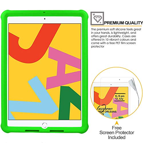 [Bumper Case] Shockproof Soft Easy Grip Case for Apple iPad 10.2", 9th / 8th / 7th Generation